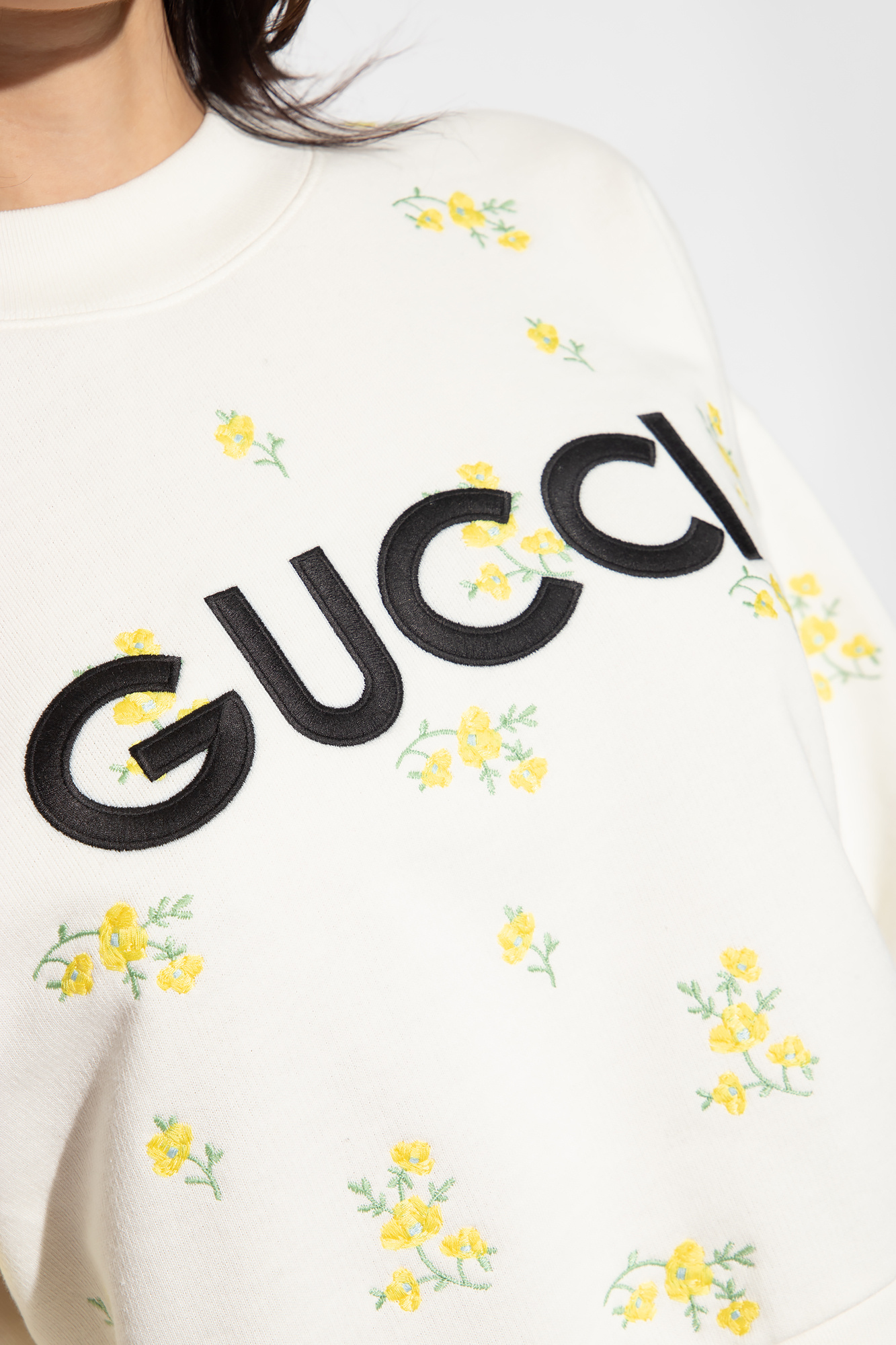 Gucci flower sweatshirt best sale